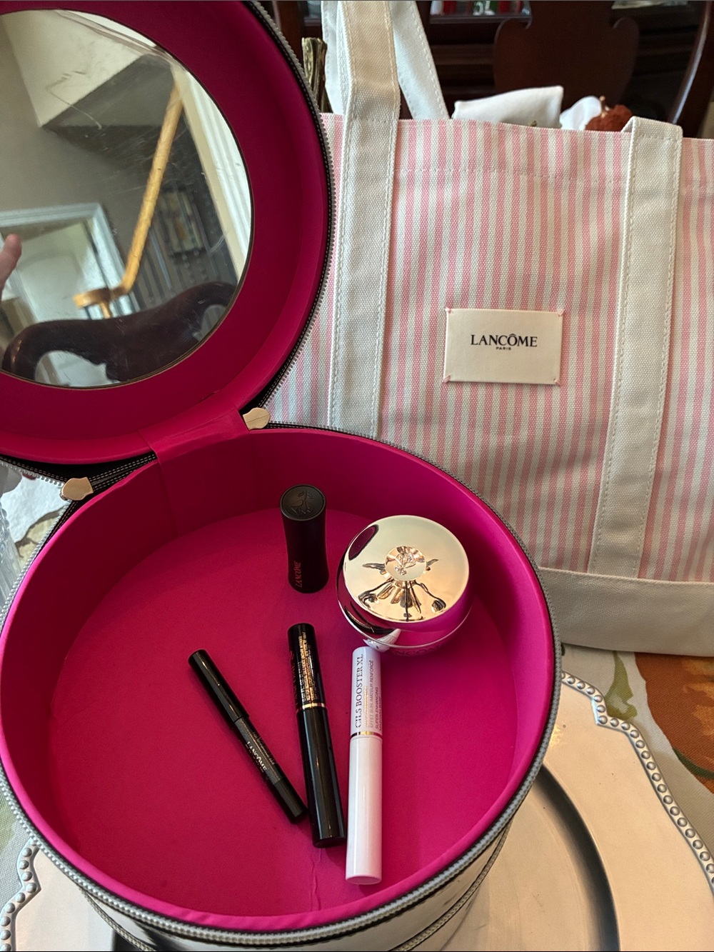 Lancôme Bundle-Train Case, Tote Bag, Renergie, Lipstick, and More!